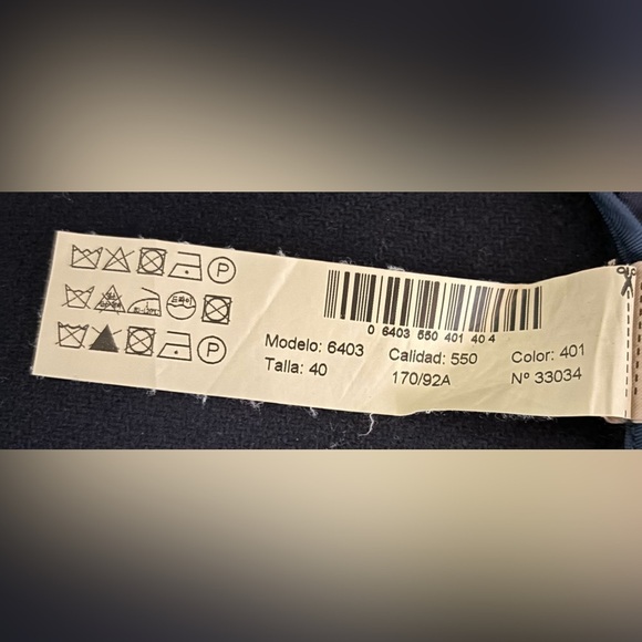 Massimo Dutti Womens Navy Wool Blend Sz 8 Coat 6403 Pockets Hidden Closure - Picture 10 of 11